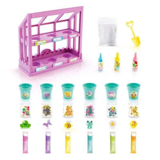 Kit Creativo Slime Canal Toys So Slime Flower Mini Garden Rosa Con 6 Vasetti