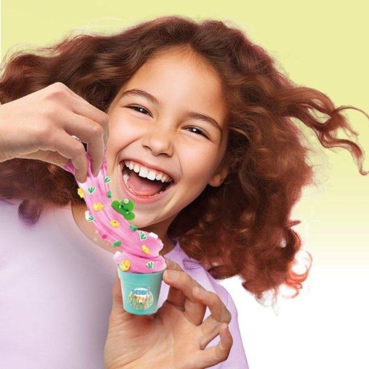 Kit Creativo Slime Canal Toys So Slime Flower Mini Garden Rosa Con 6 Vasetti