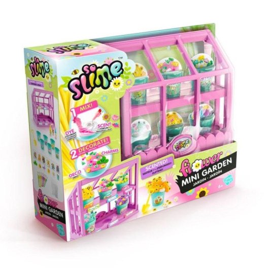 Kit Creativo Slime Canal Toys So Slime Flower Mini Garden Rosa Con 6 Vasetti