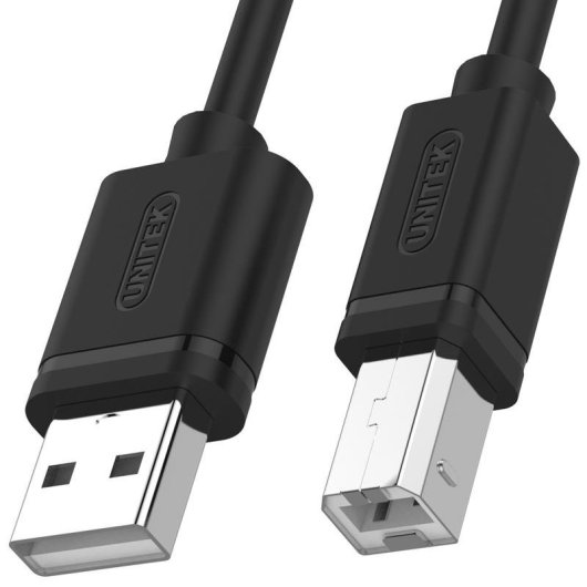 USB 2.0 Kabel Unitek Y-C4001GBK USB-A auf USB-B 2 m Schwarz
