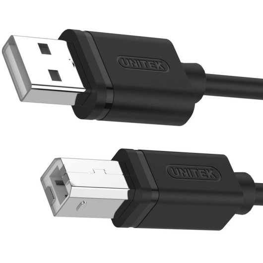 USB 2.0 Kabel Unitek Y-C4001GBK USB-A auf USB-B 2 m Schwarz