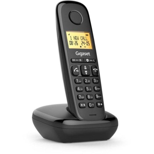Kabelloses Telefon Gigaset Basic 100 DECT Schwarz Freisprech 50 Nummern