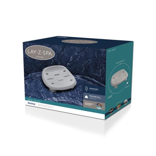 Aufblasbare Sitzgelegenheit Lay-Z-Spa Höhenverstellbar 8-12 cm Grau