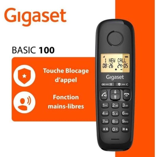 Kabelloses Telefon Gigaset Basic 100 Trio DECT 3 Hörer LCD-Display 1,5" Freisprechen Anrufblockierung