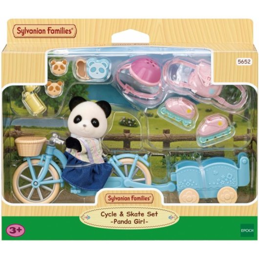 Set Sylvanian Families 5652 Bicicletta con Rimorchio e Accessori