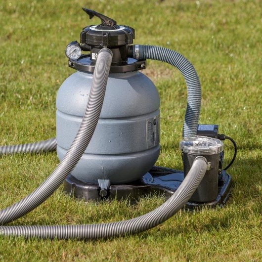 Kit Piscine Removable Ronde Gre Atlantis Acier Ø4,80 M Liner Bleu Filtration Sable 6 M³/h