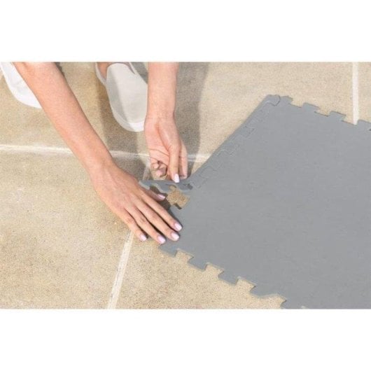 Bodenfliese Bestway Lay-Z-Spa 196 x 196 cm Grau 17-teilig
