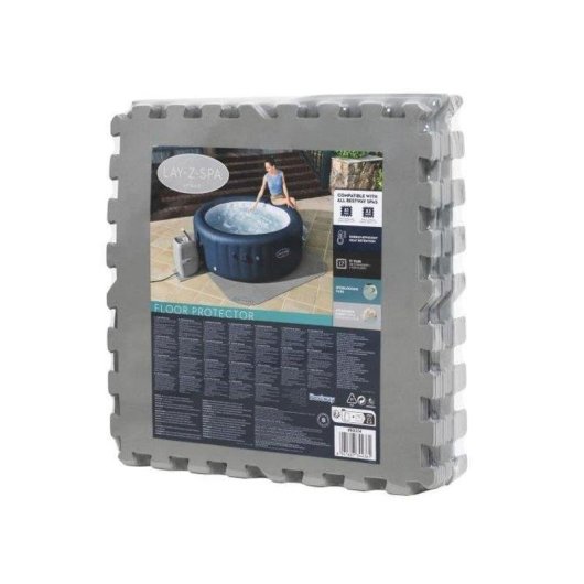 Bodenfliese Bestway Lay-Z-Spa 196 x 196 cm Grau 17-teilig