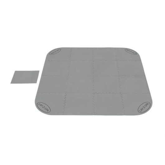 Bodenfliese Bestway Lay-Z-Spa 196 x 196 cm Grau 17-teilig