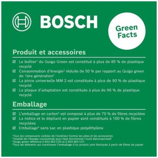 Laser livella Bosch Quigo Green Autolivellante ±4° Precisione ±0,6 mm/m Portata 12 m Filetto 1/4"