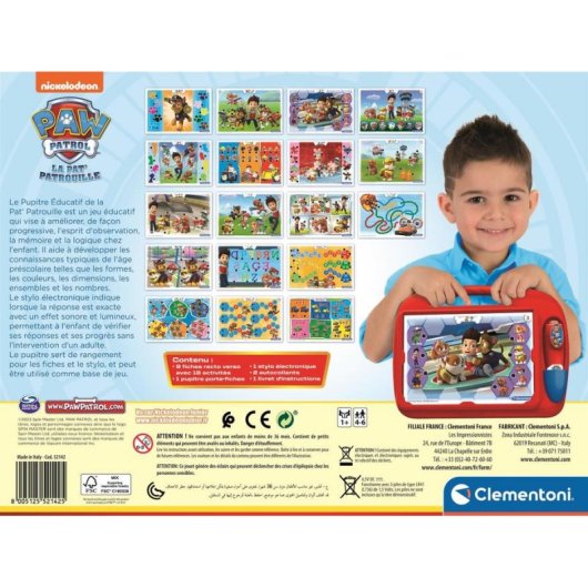 Pupitre Educativo Clementoni Paw Patrol 18 Actividades