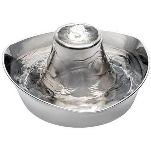 Fuente de agua para mascotas PetSafe Seaside acero inoxidable 1,8 L bomba silenciosa