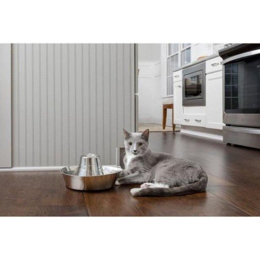 Fuente de agua para mascotas PetSafe Seaside acero inoxidable 1,8 L bomba silenciosa