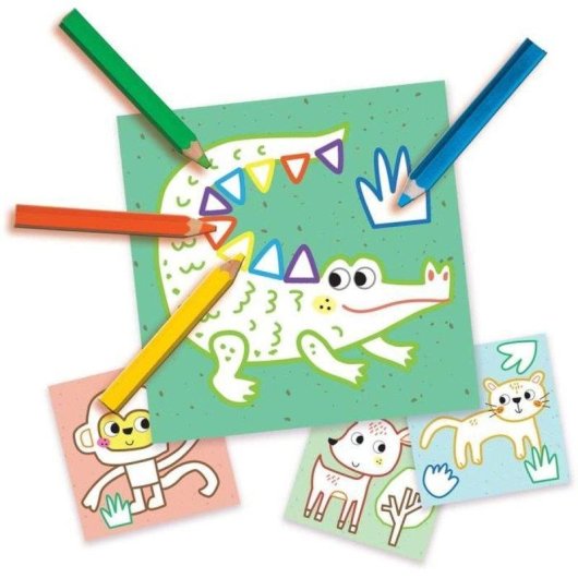 Kit Creativo SES Creative My First 3 en 1 Pintar, Colorear y Pegatinas