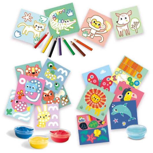 Kit Creativo SES Creative My First 3 en 1 Pintar, Colorear y Pegatinas