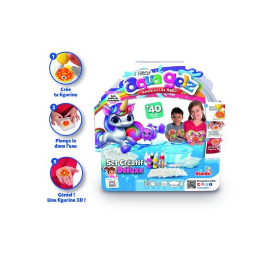 Kit Creativo Simba Aqua Gelz Deluxe per Creare Figure 3D con Gel Colorato
