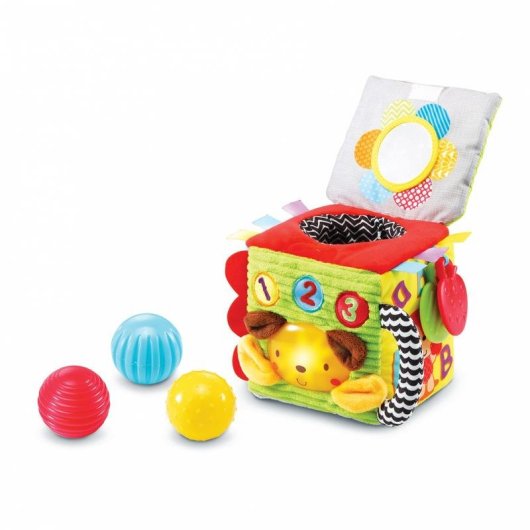Juguete interactivo VTech Cubo Sensorial 6 caras texturizadas luces y sonidos para 3-36 meses