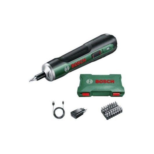 Parafusadeira Bosch PushDrive Sem Fios 3,6V 1,5Ah Push&Go 10 Pontas
