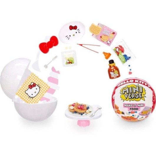 Kit Creativo MGA Miniverse Make It Mini Hello Kitty con Cibi in Miniatura