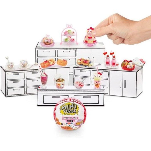 Kit Creativo MGA Miniverse Make It Mini Hello Kitty con Cibi in Miniatura