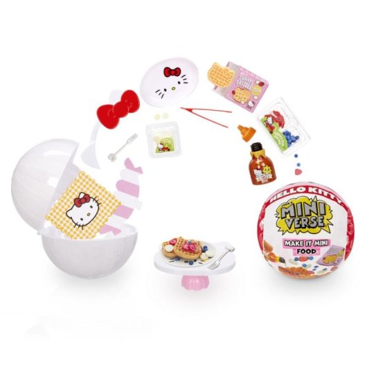 Kit Creativo MGA Miniverse Make It Mini Hello Kitty con Cibi in Miniatura