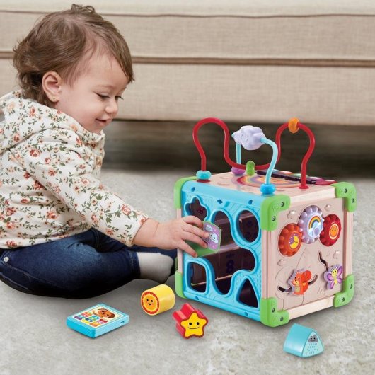 Juguete interactivo VTech Baby Cube Nature 5 Caras 3 Modos 130 Canciones