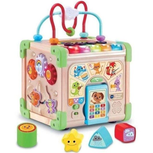 Juguete interactivo VTech Baby Cube Nature 5 Caras 3 Modos 130 Canciones