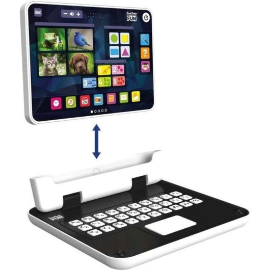 Tablet educativa infantil InfiniFUN 2 en 1 con teclado y 2 modos de juego