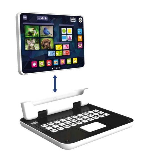 Tablet educativa infantil InfiniFUN 2 en 1 con teclado y 2 modos de juego