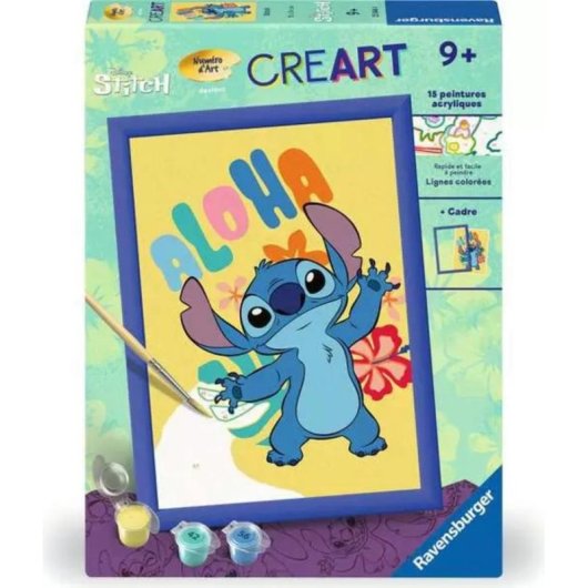 Kit di pittura a numeri Ravensburger Creart Kids Stitch 18x24 cm