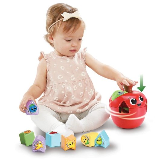Juguete educativo VTech Tourni Pomme forma manzana 10 piezas plástico reutilizado