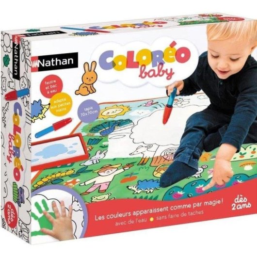 Alfombra de actividades Nathan Coloréo Baby 70x70 cm con rotulador de agua