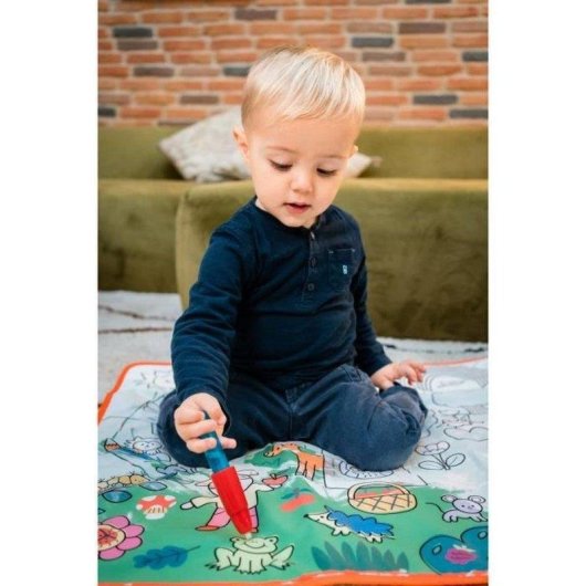 Alfombra de actividades Nathan Coloréo Baby 70x70 cm con rotulador de agua