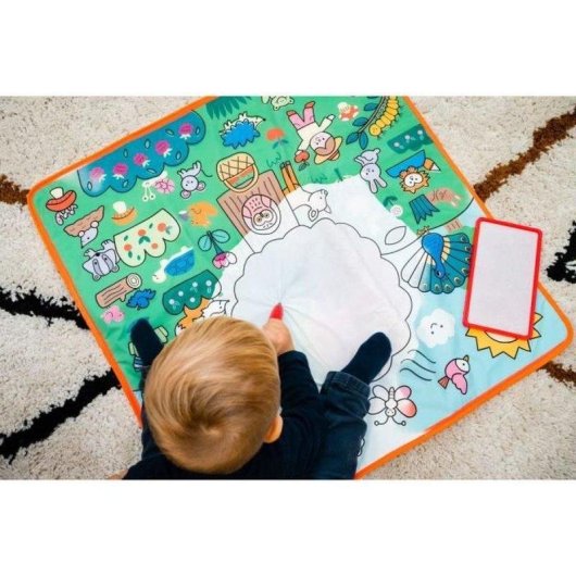 Alfombra de actividades Nathan Coloréo Baby 70x70 cm con rotulador de agua