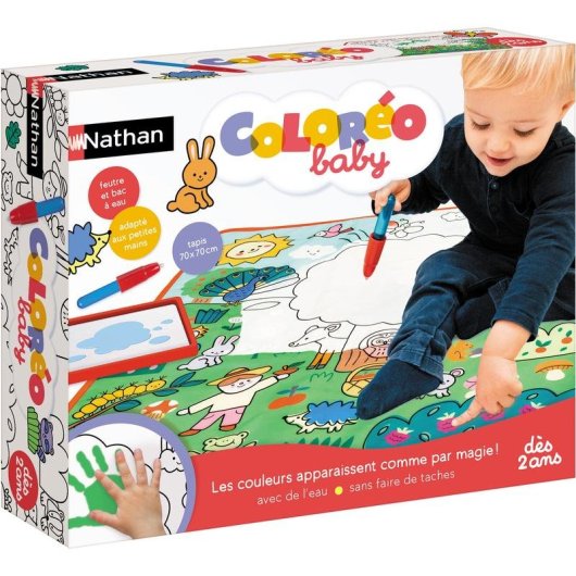 Alfombra de actividades Nathan Coloréo Baby 70x70 cm con rotulador de agua