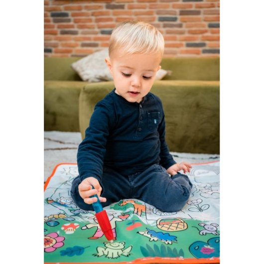 Alfombra de actividades Nathan Coloréo Baby 70x70 cm con rotulador de agua