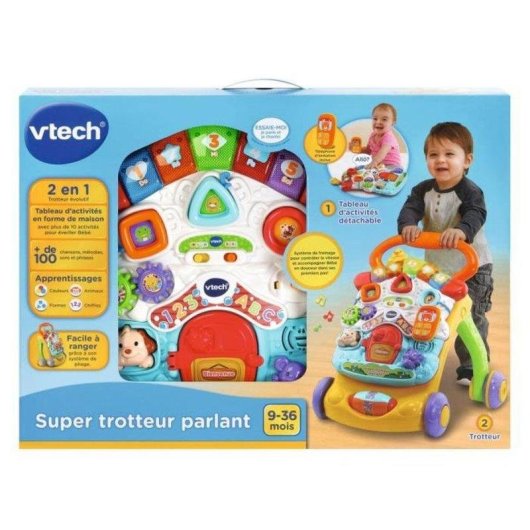 Andador Infantil VTech Super Talking 2 En 1 Con Panel De Actividades Multicolor