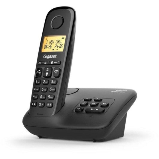 Telefone DECT Gigaset Basic 100a Preto Alto-falante Mãos Livres 11h