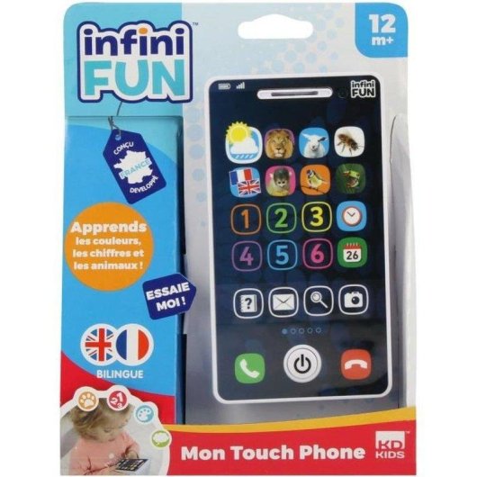 Smartphone Educativo InfiniFUN Bilingüe para Bebés y Pequeños (12+ Meses)