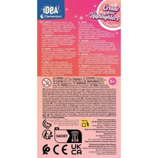 Kit creativo Clementoni Crea Tus Fluos Sweet Pets 2 Pack