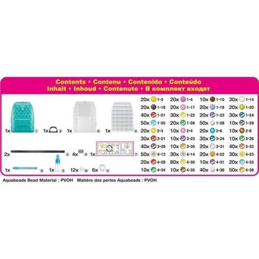 Kit Creativo de Perlas Activadas por Agua Aquabeads Backpack DX 1000 Perlas
