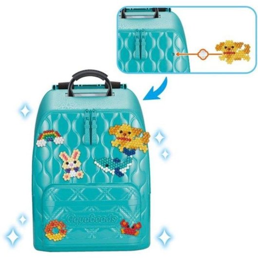 Kit Creativo de Perlas Activadas por Agua Aquabeads Backpack DX 1000 Perlas