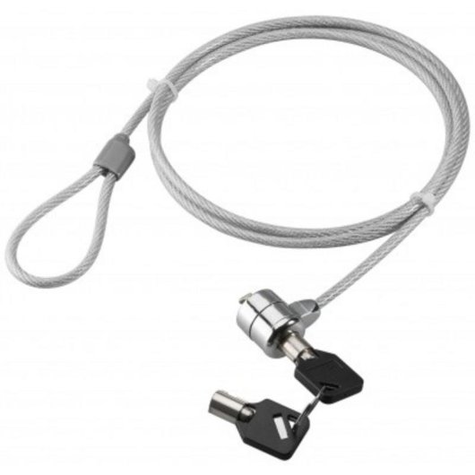 Cable antirrobo Techly 106060 1,4 m 2 llaves Plata
