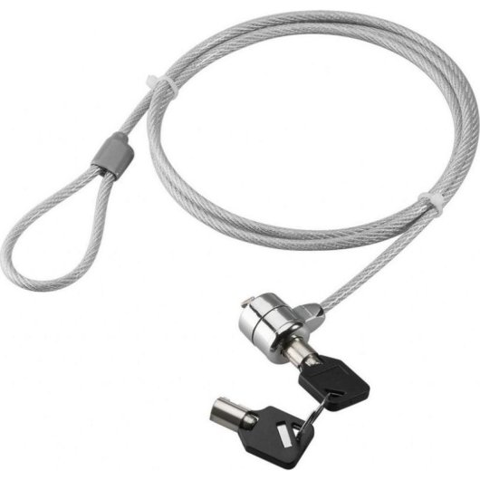 Cable antirrobo Techly 106060 1,4 m 2 llaves Plata