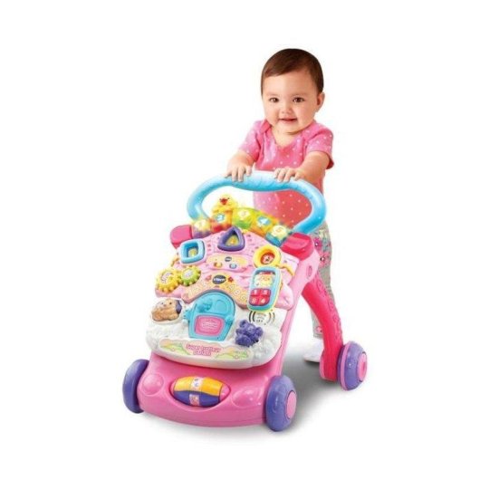 Andador de actividades VTech Super Talking 2 en 1 Rosa con panel musical desmontable