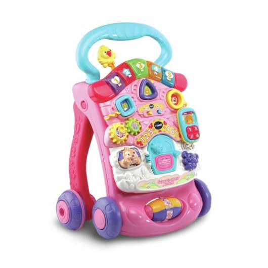 Andador de actividades VTech Super Talking 2 en 1 Rosa con panel musical desmontable