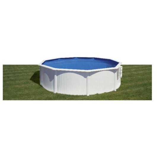 Piscina smontabile GRE KITPR453 Rotonda Acciaio Zincato Ø4.80 x 1.22 m Liner PVC Filtro Cartuccia Scala Sicurezza