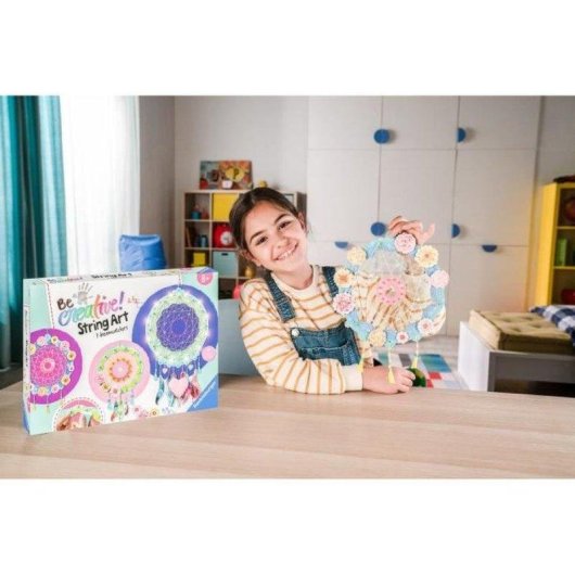 Kit Manu String Art Dreamcatchers Maxi Ravensburger 7 Atrapasueños LED