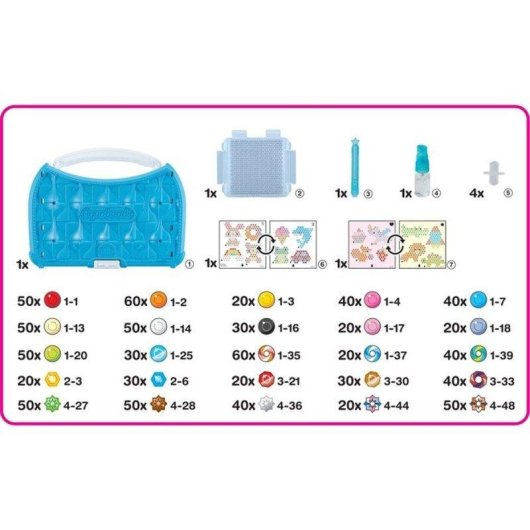Kit Creativo Aquabeads Beginners Craft Studio con 900 Perline