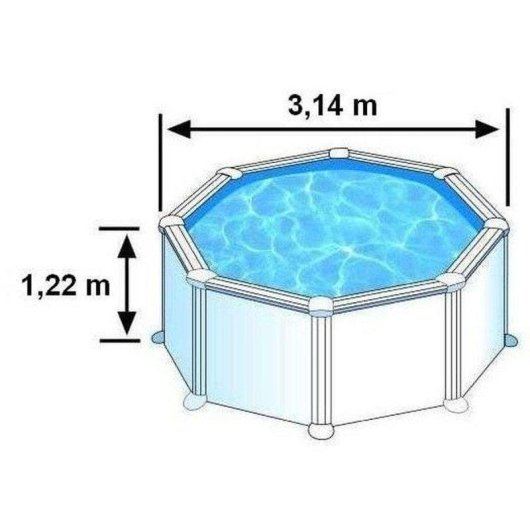 Piscina Smontabile GRE Bora Bora Ø3,20 m x 1,22 m - Filtro a Cartuccia 3,8 m³/h